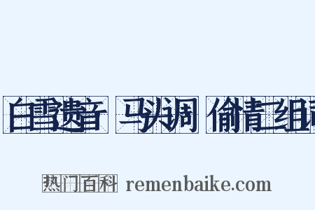 白雪遗音·马头调·偷情二组词是什么意思的图片